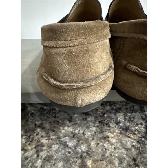 Prada Suede & Alligator/Crocodile Trim Loafers Shoes Size 10 - Picture 14 of 16